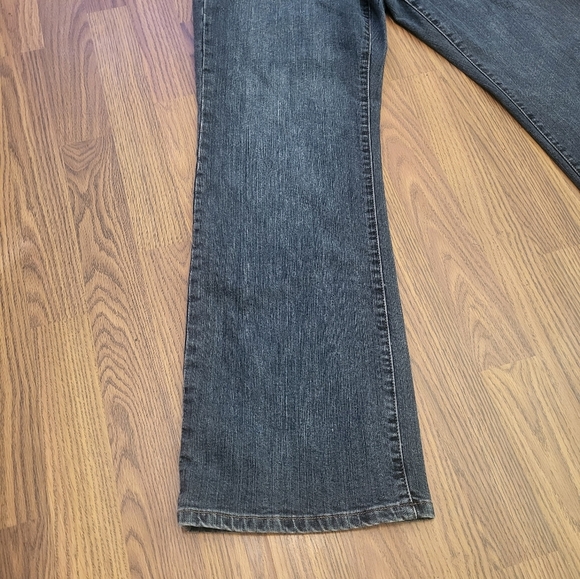 Contrast Women’s Size 13 Studded Y2K Mid Rise Bootcut Dark Denim Jeans 2000s B76 - Picture 2 of 10